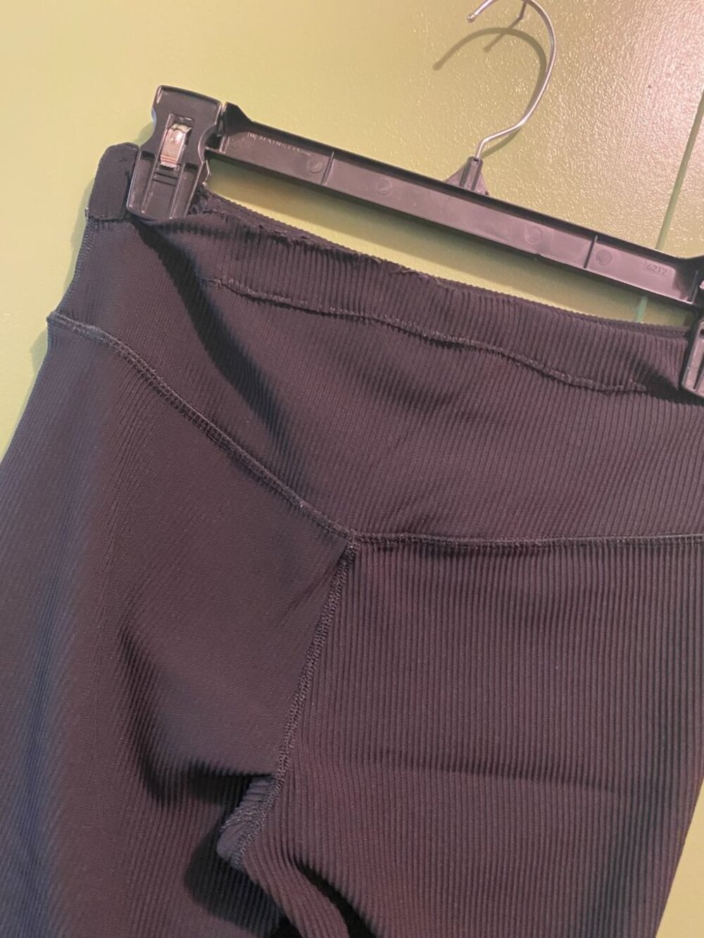 Athleta Elation Rib Flare Pants Black High Rise Ribbed Yoga Women M 163 - Picture 7 of 9
